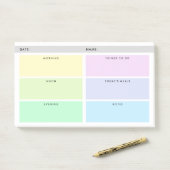 Dagelijkse organisator - Pastels Post-it® Notes (Op bureau)