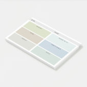 Dagelijkse Organizer - Gedempte Kleuren Post-it® Notes (Schuin)