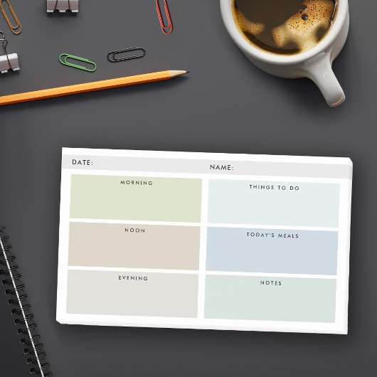 Dagelijkse Organizer - Gedempte Kleuren Post-it® Notes