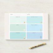 Dagelijkse Organizer Notities Strand Thema Kust Post-it® Notes (Op bureau)