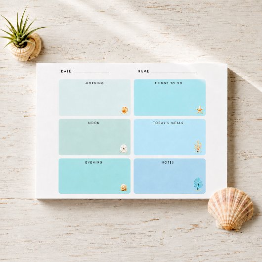 Dagelijkse Organizer Notities Strand Thema Kust Post-it® Notes