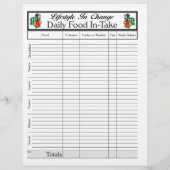 Dagelijkse pagina 'In-Take' voor voeding, voor ver Flyer (Achterkant)