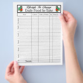 Dagelijkse pagina 'In-Take' voor voeding, voor ver Flyer (Hand)