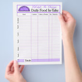 Dagelijkse pagina 'In-Take' voor voeding, voor ver Flyer (Hand)