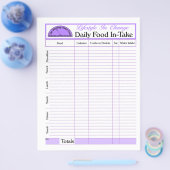 Dagelijkse pagina 'In-Take' voor voeding, voor ver Flyer (Enkel)