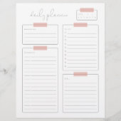 Dagelijkse pagina Planner Calender Briefhoofd (Voorkant)