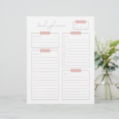 Dagelijkse pagina Planner Calender Briefhoofd (Staand voorkant)
