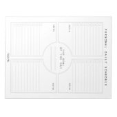 Dagelijkse persoonlijke planning Aangepast Notitie Notitieblok (Voorkant)