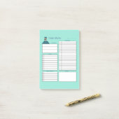 DAGELIJKSE PLAN NURSE POST-IT® NOTES (Op bureau)
