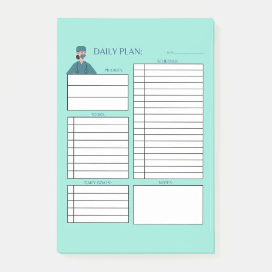 DAGELIJKSE PLAN NURSE POST-IT® NOTES (Voorkant)