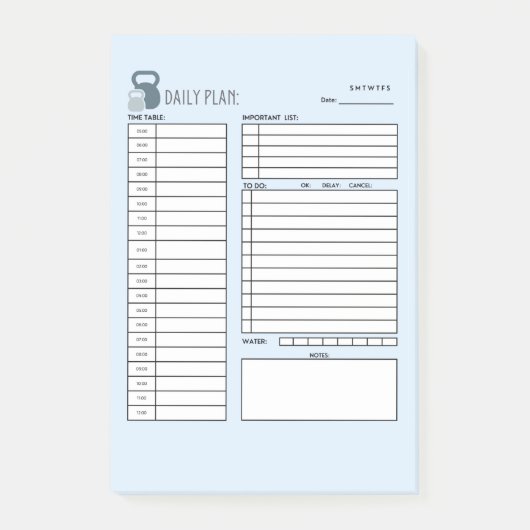 DAGELIJKSE PLAN POST-IT® NOTES (Voorkant)