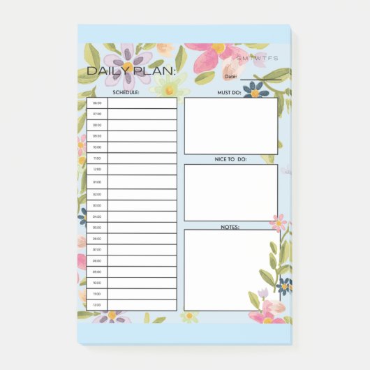 DAGELIJKSE PLAN POST-IT® NOTES (Voorkant)