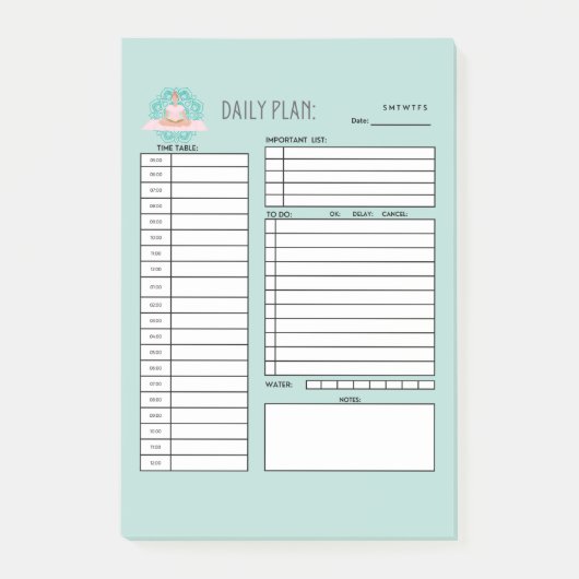 DAGELIJKSE PLAN POST-IT® NOTES (Voorkant)