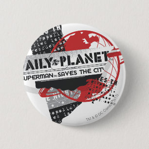 Dagelijkse planeet - bespaart de stad ronde button 5,7 cm