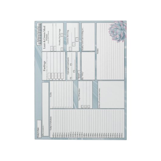 Dagelijkse Planner - 5 en 1 levensmiddelenTracker  Notitieblok (Linkerzijde)