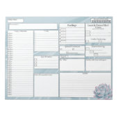 Dagelijkse Planner - 5 en 1 levensmiddelenTracker  Notitieblok (Voorkant)