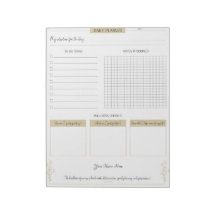 Dagelijkse planner aangepaste notitieblok voor wel