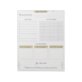 Dagelijkse planner aangepaste notitieblok voor wel