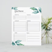 Dagelijkse Planner afdrukbare Sjabloon (Staand voorkant)