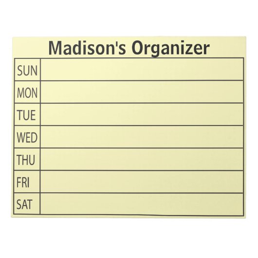 Dagelijkse Planner Business Notitieblok (Voorkant)