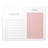 Dagelijkse Planner Checklist Afscheur Roze Notitieblok (Voorkant)