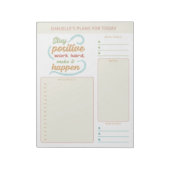 Dagelijkse planner citaat doelen notities en herin notitieblok (Linkerzijde)