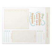 Dagelijkse planner citaat doelen notities en herin notitieblok (Voorkant)