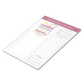 Dagelijkse planner citaat doelen notities en schem notitieblok (Schuin)