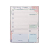 Dagelijkse Planner Eenvoudig Elegant Meerkleurig T Notitieblok (Linkerzijde)