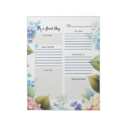 Dagelijkse planner Elegante bloemrand  Notitieblok
