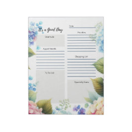 Dagelijkse planner Elegante bloemrand  Notitieblok