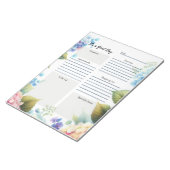 Dagelijkse planner Elegante bloemrand Notitieblok (Schuin)