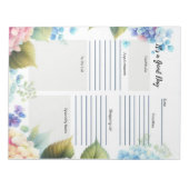 Dagelijkse planner Elegante bloemrand Notitieblok (Voorkant)