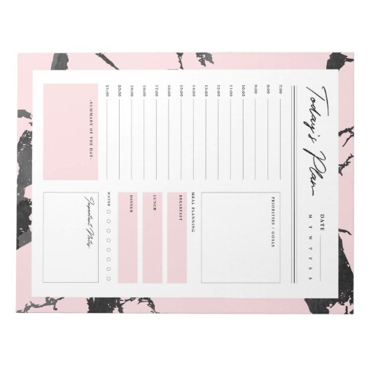 Dagelijkse planner home office notitieblok (Voorkant)