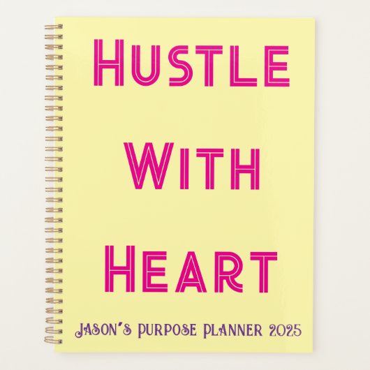 Dagelijkse Planner - Hustle With Heart Custom Book (Voorkant)