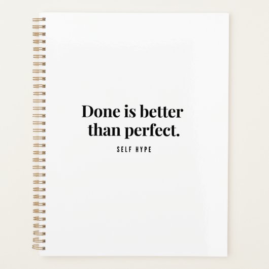 Dagelijkse planner - klaar is beter dan perfect -  (Voorkant)