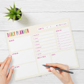 Dagelijkse Planner Kleurrijke Tekst Notitieblok