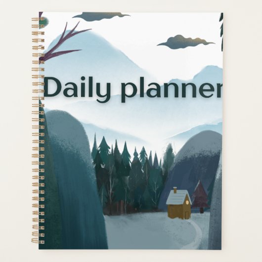 "Dagelijkse Planner" | Knus Winterhuisje & Sneeuw Planner (Voorkant)