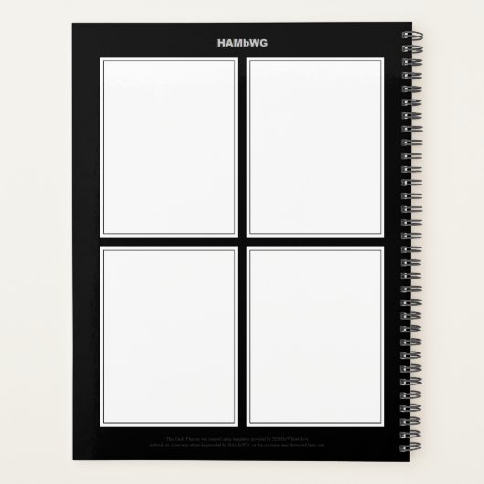 Dagelijkse planner met drumthema - HAMbWG (Achterkant)