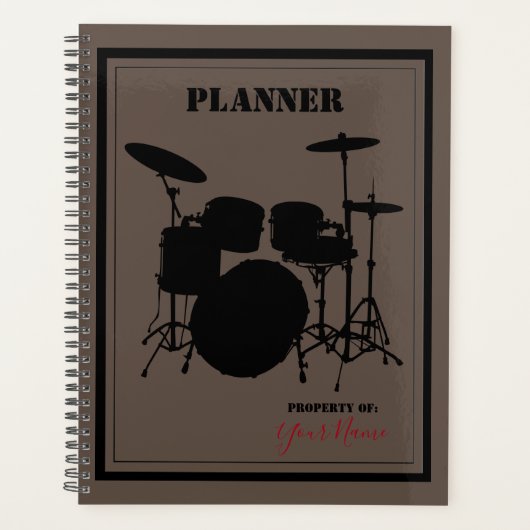 Dagelijkse planner met een drummer thema - HAMbWG (Voorkant)