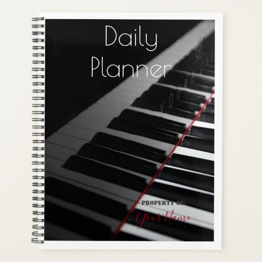 Dagelijkse planner met een Pianothema - HAMbWG (Voorkant)