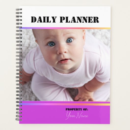 Dagelijkse planner met foto's - Paars - HAMbWG (Voorkant)