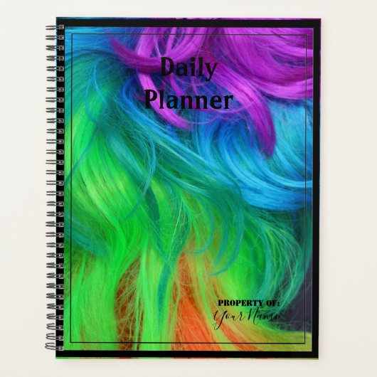 Dagelijkse planner met gekleurde haarcover - HAMbW (Voorkant)