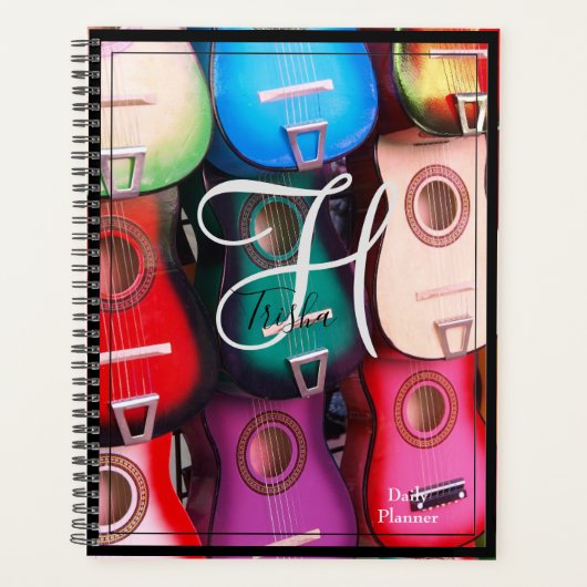 Dagelijkse planner met gitaren op de cover - HAMbW (Voorkant)