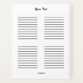 Dagelijkse Planner met Hibiscus Design - HAMbWG (Achterkant)