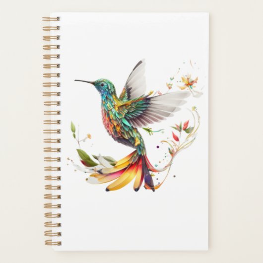 Dagelijkse planner met kleurrijk Humminbird Hoesje (Voorkant)