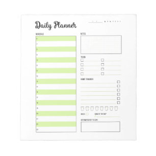 Dagelijkse Planner met Maandag Begin (Groen) 5,5x6 Notitieblok