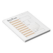 Dagelijkse Planner met Maandag Start (Beige) 5,5x6 Notitieblok (Schuin)