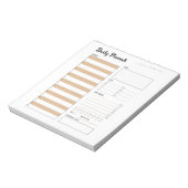 Dagelijkse Planner met Maandag Start (Beige) 5,5x6 Notitieblok (Linkerzijde)