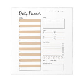 Dagelijkse Planner met Maandag Start (Beige) 5,5x6 Notitieblok